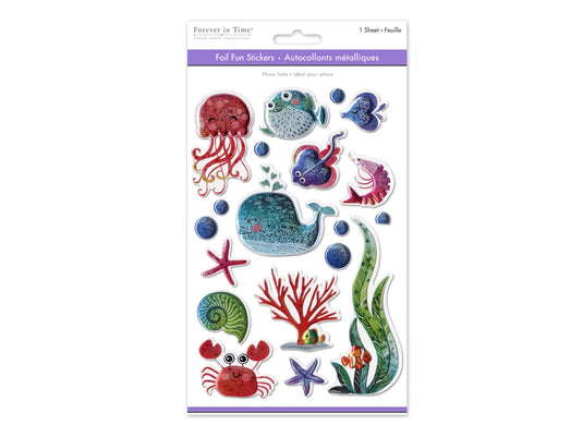 Paper Craft Sticker: 5.5"x8.3" Foil Fun 18) Under The Sea
