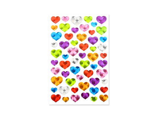Paper Craft Sticker: 5.5"x8.25" Holographic Icons D) Heart