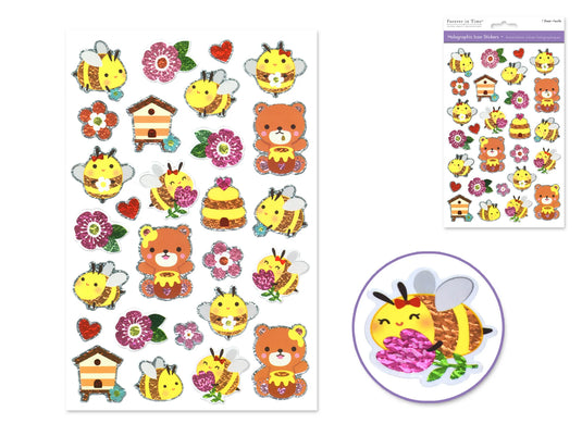 Paper Craft Sticker: 5.5"x8.25" Holographic Icons J) Honey Pot