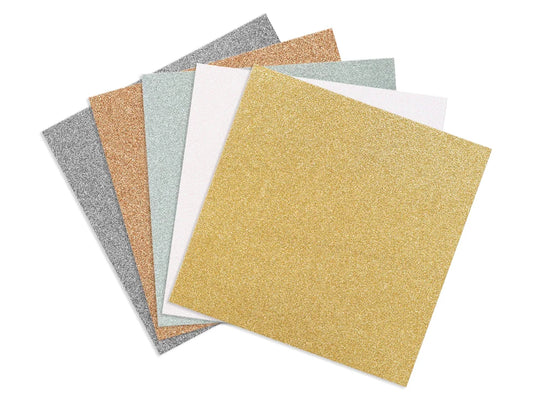 Scrapbook Paper: 12"x12" Glitter Cardstock 190gsm B) Metallique