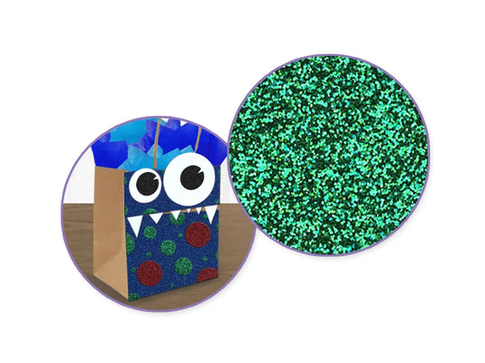 Scrapbook Paper: 12"x12" Glitter Cardstock 190gsm C) Primary