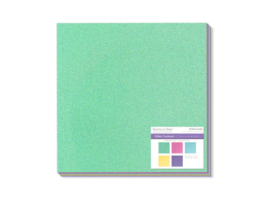 Scrapbook Paper: 12"x12" Glitter Cardstock 190gsm D) Iridescent