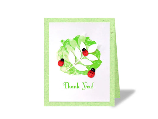 Paper Craft Emb: 1/2"-1" Mini Wood Ladybugs x15 Peel-n-Stick Painted