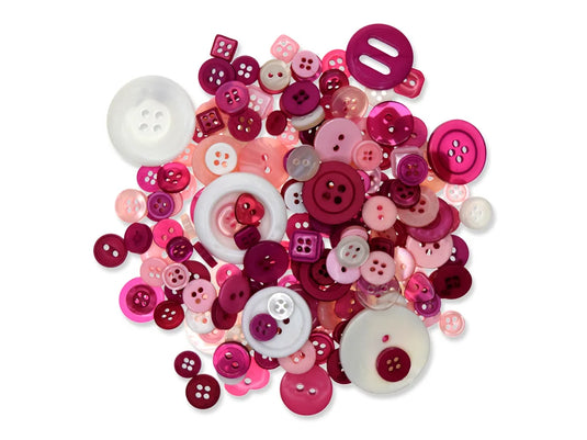 Button Embellishment: 60g Fashion-Dyed Medley B) Rosé