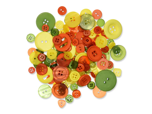 Button Embellishment: 60g Fashion-Dyed Medley F) Tropical