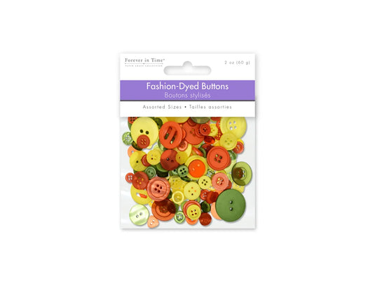 Button Embellishment: 60g Fashion-Dyed Medley F) Tropical