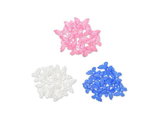 Button Embellishment: Plastic Button Medley 45pc 3-Tier A) Butterflies