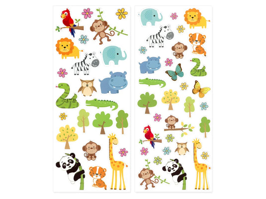 Paper Craft Sticker: 5"x12" 2-Sticker Themed Set G) Baby Animals