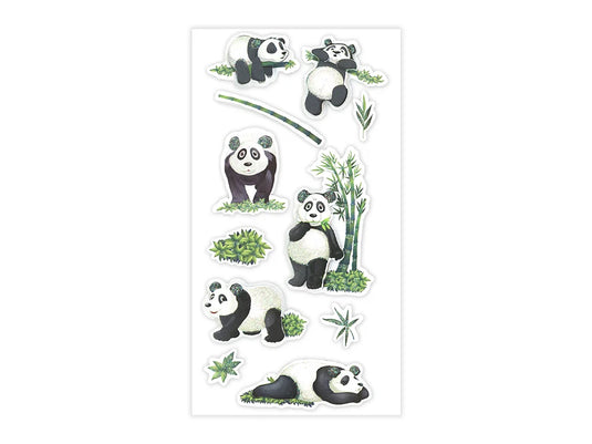 Handmade Sticker: 3D Glitter Cardstock Elements 250gsm H) Panda Life