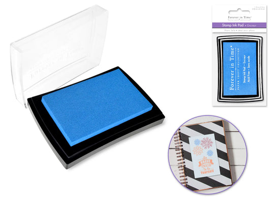 Stamp Ink Pad: 1.5"x2.5" Pigment Solid Color AcidFree L) Royal Blue