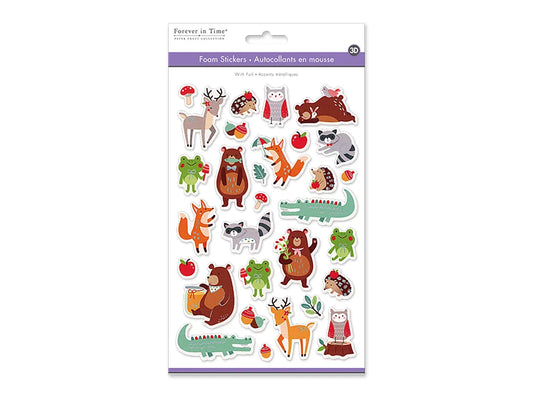 Paper Craft Sticker: 5.7"x9.8" 3D EVA with Foil C) Animal Pals