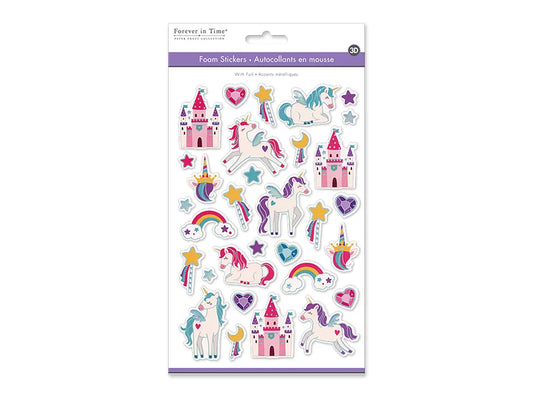 Paper Craft Sticker: 5.7"x9.8" 3D EVA with Foil D) Fantasia