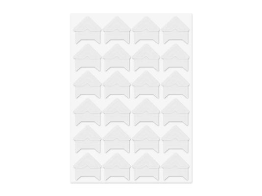 Photo Corner: 3/4" Embossed Cardstock x24 C) White