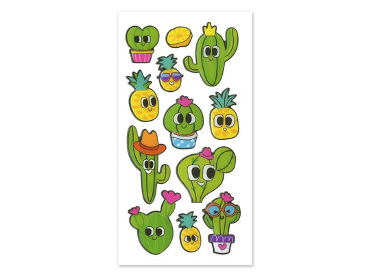 Paper Craft Sticker: 9cmx17.5cm 3D Puffy Glossy Finish B) Succulent