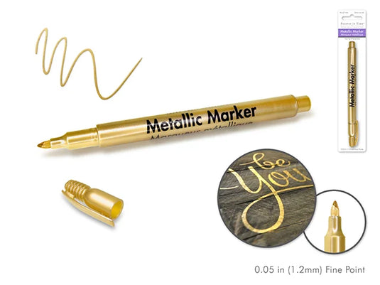 Metallic Marker: 1.2mm Fine Point A) Gold