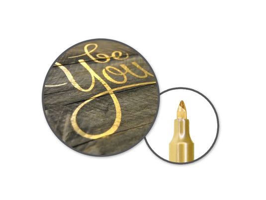 Metallic Marker: 1.2mm Fine Point A) Gold
