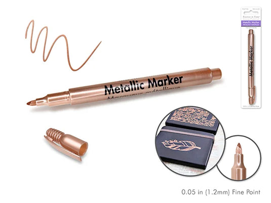 Metallic Marker: 1.2mm Fine Point H) Copper