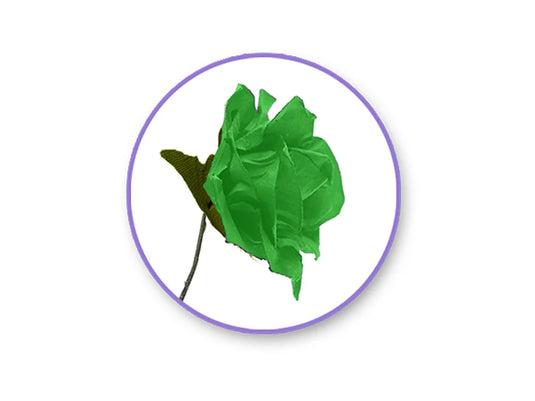 Floral Embellish: 1.25" Handmade Paper Mini Open Roses w/Stem B) Pretty