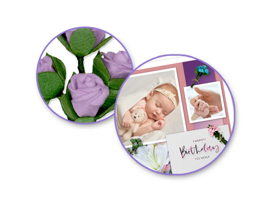 Floral Embellish: 3D Handmade Paper Floral Bouquets Self-Stick 3pc w/Jute B) Pastels