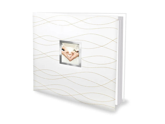 Scrapbook Album: 12"x12" PostBound w/10shts&prot M) Gold Stitched