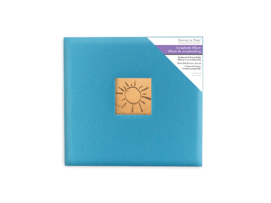 Scrapbook Album: 12"x12" PostBound w/10shts&prot B) Aqua Linen