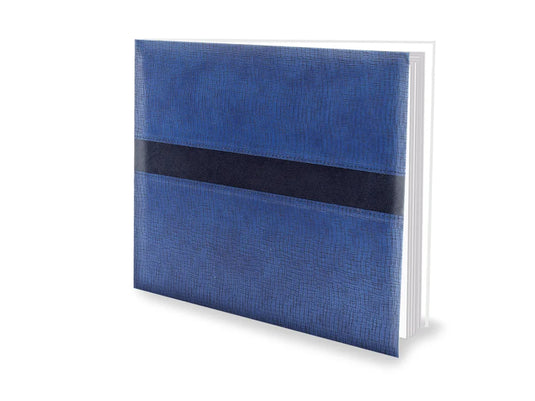 Scrapbook Album: 12"x12" PostBound w/10shts&prot F) Black & Blue Distressed