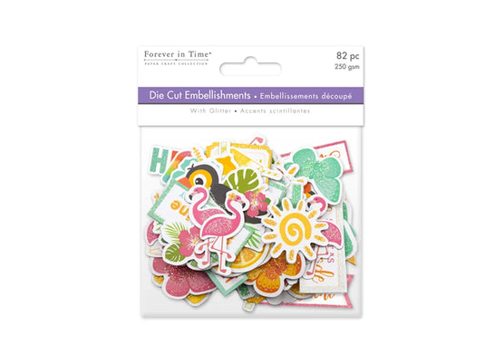 Paper Craft Emb: Glitter Die Cuts 250gsm C) Hello Sunshine