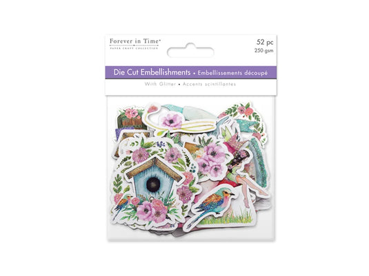 Paper Craft Emb: Glitter Die Cuts 250gsm E) Fairy Sparkle