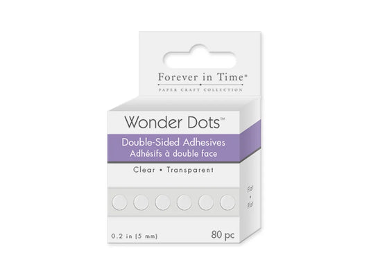 Wonder Dots: 5mm Round Double-Sided Clear Super-Tack 80pc Flat