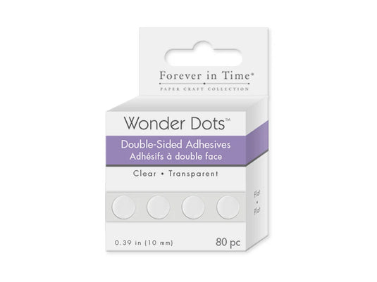 Wonder Dots: 10mm Round Double-Sided Clear Super-Tack 80pc Flat