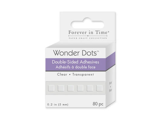 Wonder Dots: 5mm Square Double-Sided Clear Super-Tack 80pc Flat
