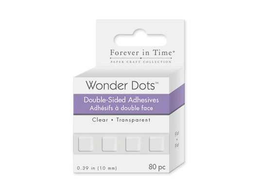 Wonder Dots: 10mm Square Double-Sided Clear Super-Tack 80pc Flat