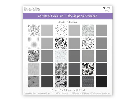 Cardstock: 12"x12" Color Theme Stack Pad x30 Double-Sided 230GSM B) Classic