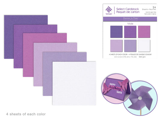Cardstock: 6"x6" Textura Select Packs I) Viola