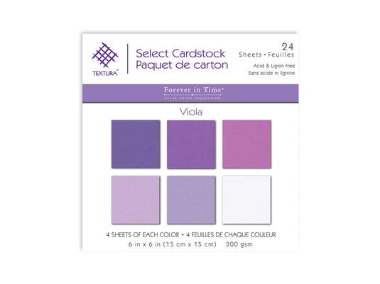 Cardstock: 6"x6" Textura Select Packs I) Viola