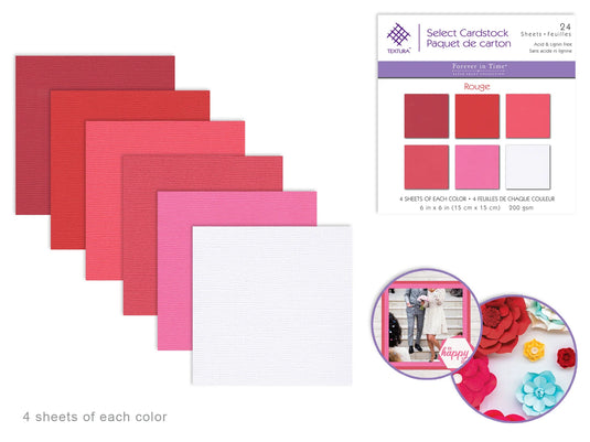 Cardstock: 6"x6" Textura Select Packs J) Rouge