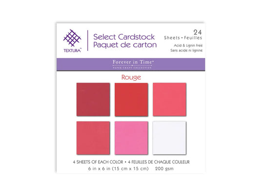 Cardstock: 6"x6" Textura Select Packs J) Rouge