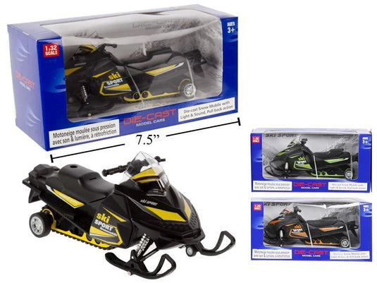 1:32 Diecast Snow Mobile Batt Incl., Pull-back action