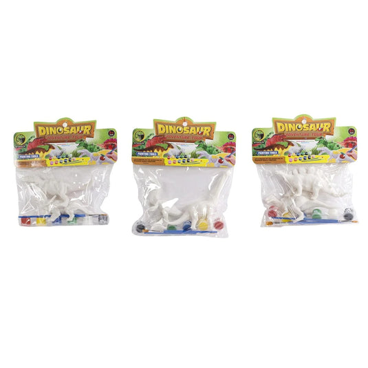 2-pc. Dinosaur Painting Set w/Paint & Brush, Polybag W/Header