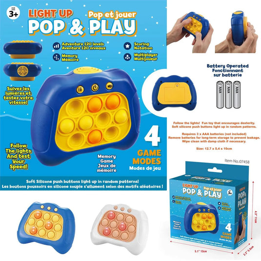 B/O Pop & Play Fidget Memory Game cbx, batt. not incl.