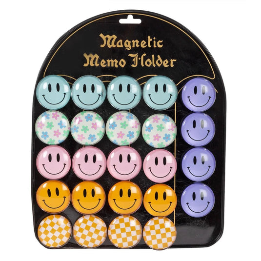 Happy Day Round Glass Magnet 1.5"