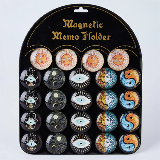 New Age Round Glass Magnet 1.5"