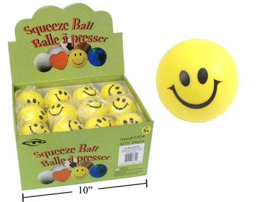 63mm PU Squeeze Happy Face Ball