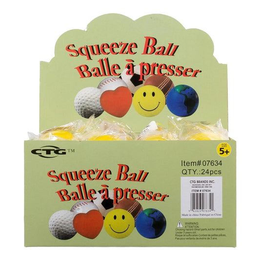 63mm PU Squeeze Happy Face Ball