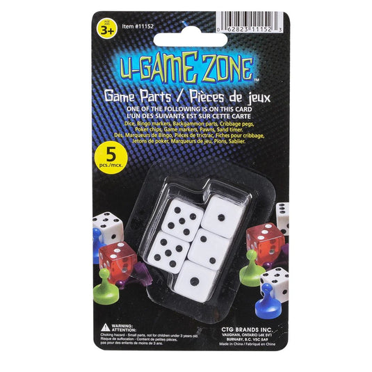 U-Game Zone 6-pc Square Dice Set, b/c