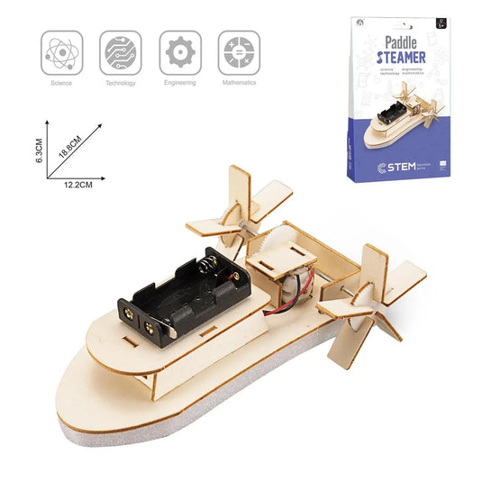 Stem Toy, Wooden Paddle Steamship, cbx (LD)