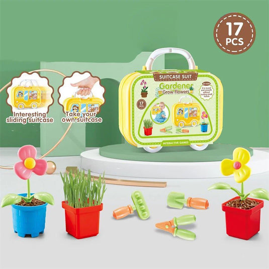 17pcs Gardening Playset in Carrying Case