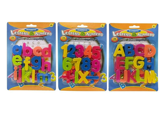 26-pc Magnetic Numbers & Letters, blister card