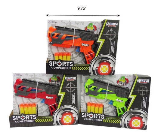 Air Gun with 4 suction bullets 3 Asstd Color, open box