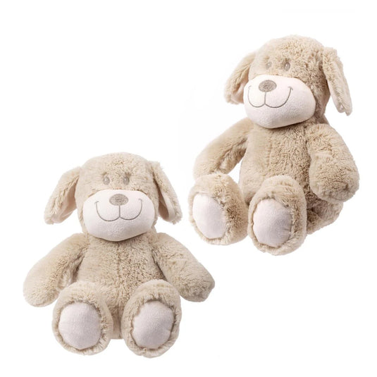 Cuddly Buddy, 12" Brown Dog, Super Soft Micro Fleece Plush, h/c